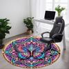 1pc Butterfly Mandala Artwork Chair Carpet for Office, Non-slip, Soft and Durable Office Rug for  Decoration, Perfect for Office yy251229178