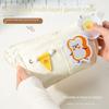 DIY Large Capacity Pencil Box Organizer Zipper Embroidered Patch Pencil Case Creative Aesthetic Stationery Storage Bag