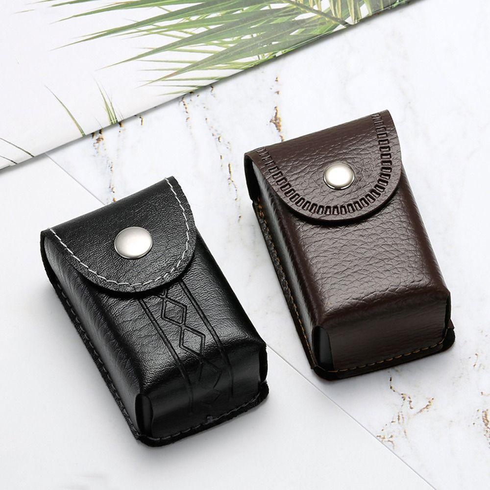 Leather Fold Glasses Case Waistpack Glasses Box Wearable Belt Glasses Case Presbyopic Glasses Case