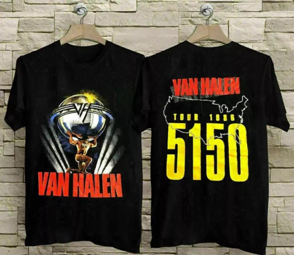 Винтажная футболка Van Halen Тур 1986 5150 Унисекс Для Мужчин Женщин Все Размеры S-5XL.... Футболка Unisex