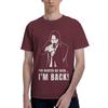 Am Back 100 Cotton Casual Breathable Confortable Vintage Funny TShirt For Men Graphic Tee