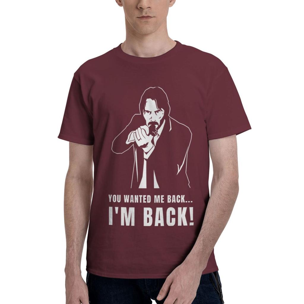 Am Back 100 Cotton Casual Breathable Confortable Vintage Funny TShirt For Men Graphic Tee