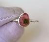 925 Sterling Silver Raw Watermelon Tourmaline Gemstone Ring Size 7.5 Christmas