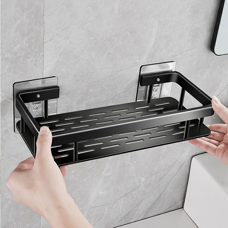 Bathroom shelf 2 pcs - black
