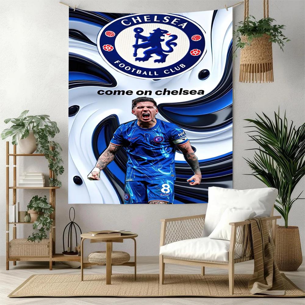 Like Chelsea Football Club Logo Wall Decor Tapestry Art For Pet Memorial Birthdaywedding Party Backdrop Family Gift