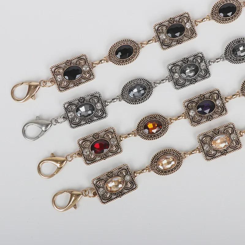 Женская цепочка на талию со стразами в стиле ретро: Универсальный, модный аксессуар для юбки