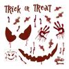 DIY Ghost Wall Sticker Self-paste Bloody Hand Decal Halloween Blood Handprints Sticker  Party Decor