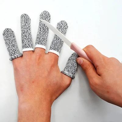 5/10/20 шт. Защита пальцев от порезов, Защитный рукав для пальцев, Уровень 5, Высокопрочные безопасные перчатки для кончиков пальцев, устойчивые к порезам, Кухонные инструменты