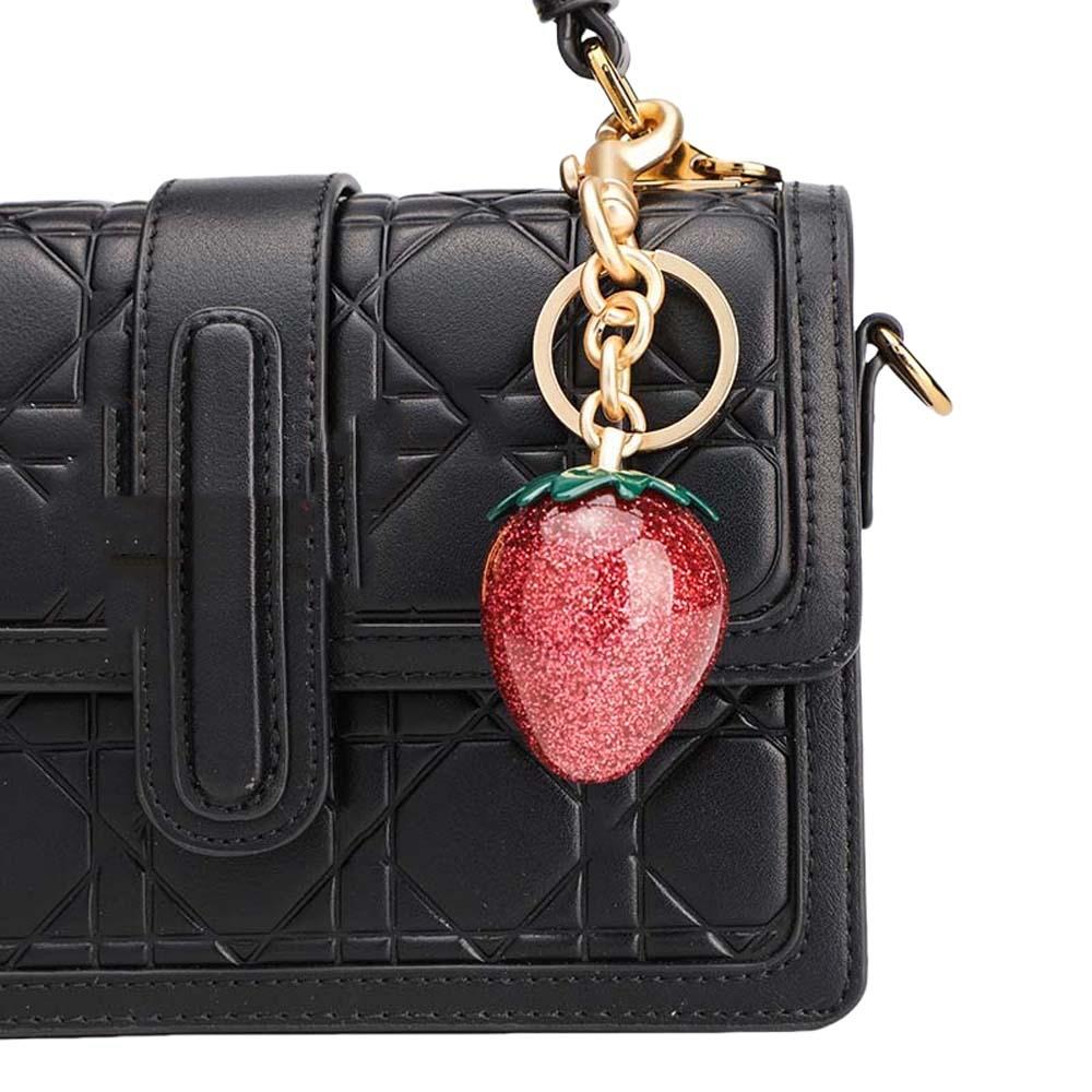 3D Crafts Cherry Keychain Ornaments Cherry Charms Fashion Car Keyring  Lady/Women