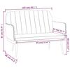 Grey Bench 107 x 80 x 81 cm Faux Leather
