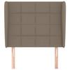 VidaXL Headboard with Ears Taupe 93x23x118-128 Cm Fabric3117942