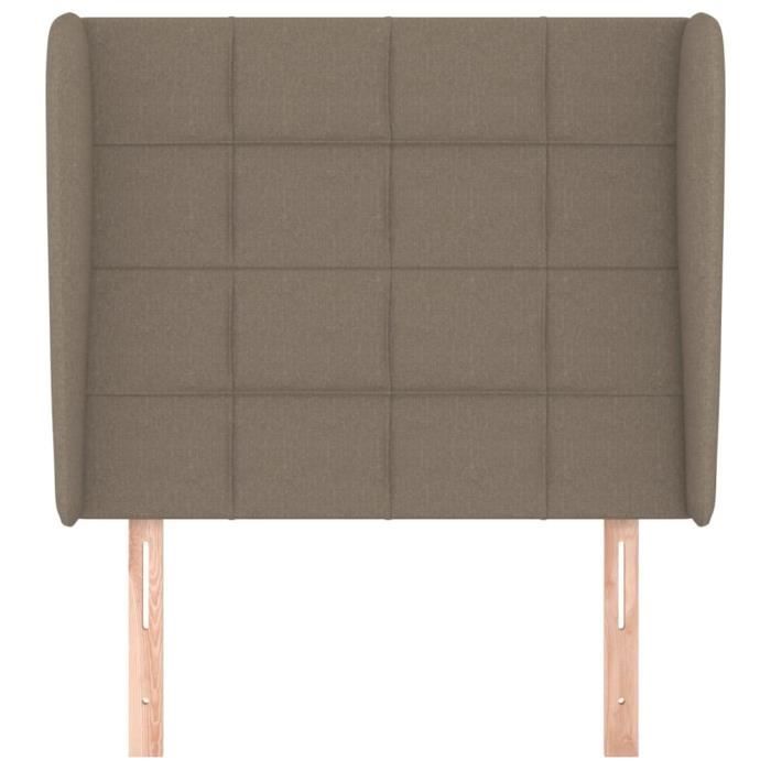 VidaXL Headboard with Ears Taupe 93x23x118-128 Cm Fabric3117942