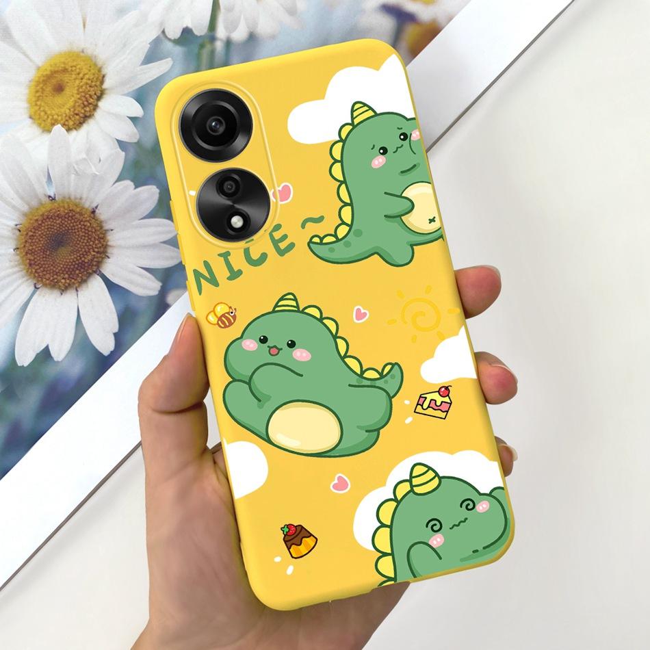 For OPPO A78 Case Oppo A78 4G CPH2565 Cute Fashion Candy Color Soft Silicone TPU Phone Back Cover For OppoA78 A 78 4G 2023