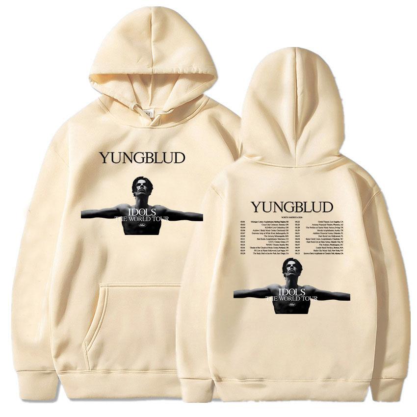 Yungblud 2026 Североамериканские Худи Кумиры Мировой Тур Графический Принт Свитшоты С Длинным Рукавом Зимние Худи Пуловеры Топы