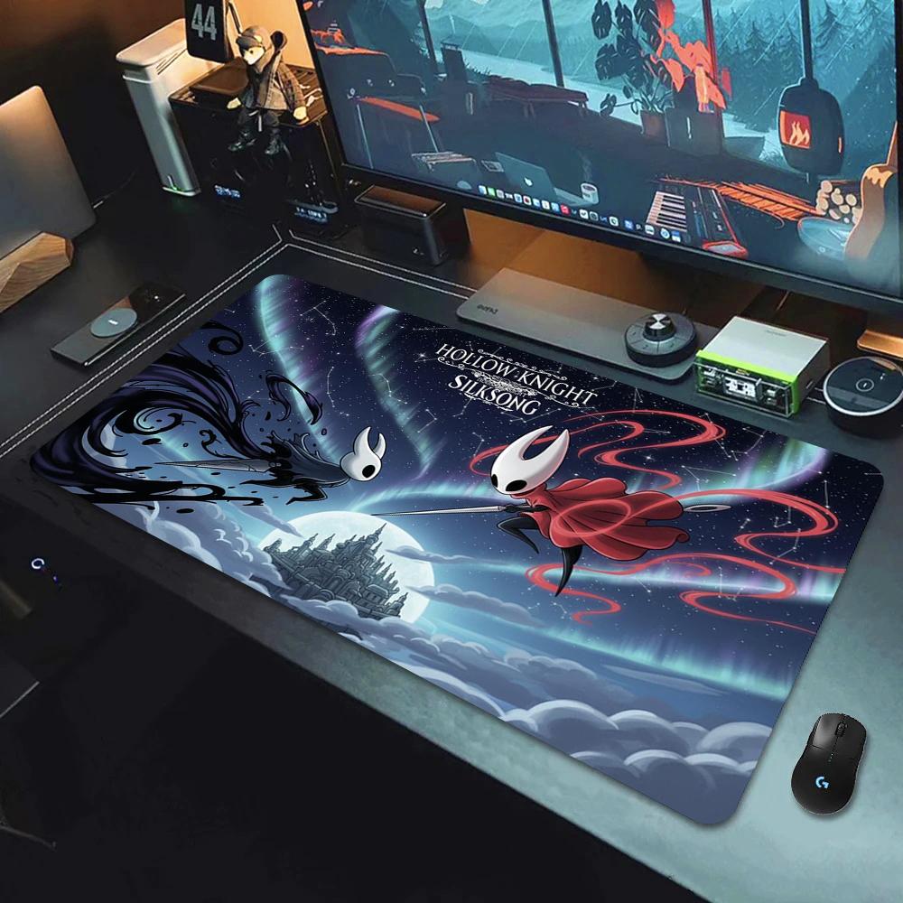 90x40см Игровой HD Коврик для Мыши Аниме Резиновый Коврик для Мыши Hollow Knight Сшитый Край Ковер для Клавиатуры Большой Офисный Коврик для Стола Компьютерной Компании