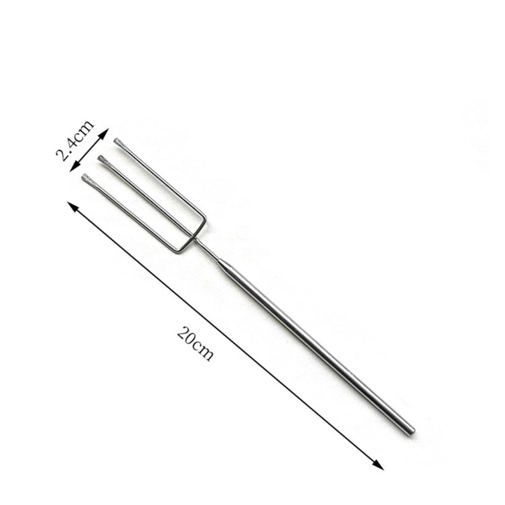 Вилка для погружения шоколада из нержавеющей стали, серебряная вилка для фондю с сыром неправильной формы, длинная ручка, нержавеющий инструмент для погружения шоколада