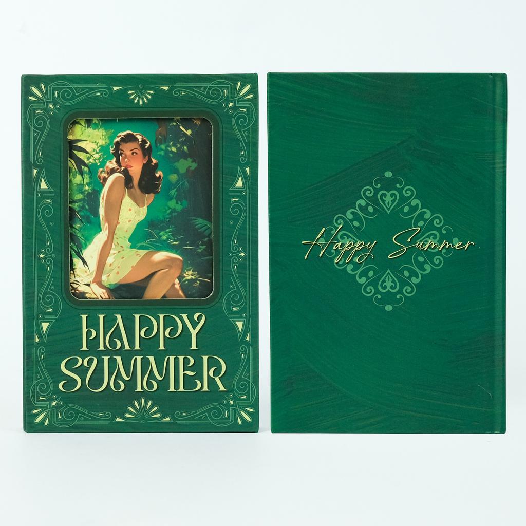 Ретро-серия Midsummer Convention Hard Shell Магнитный портативный трехстворчатый блокнот для школьников