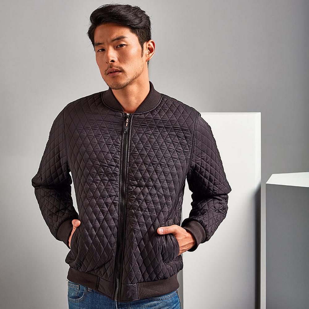 2786 Мужская стеганая летная куртка на молнии