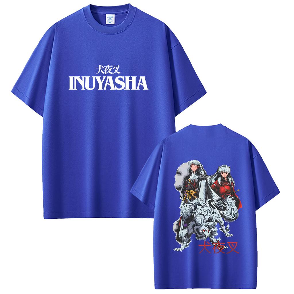 Anime Inuyasha Sesshoumaru Graphic T-shirt Unisex Women 90s Retro Unisexga Cotton T Shirts Unisex's Funny Cartoon Tshirt Male Cotton Tees