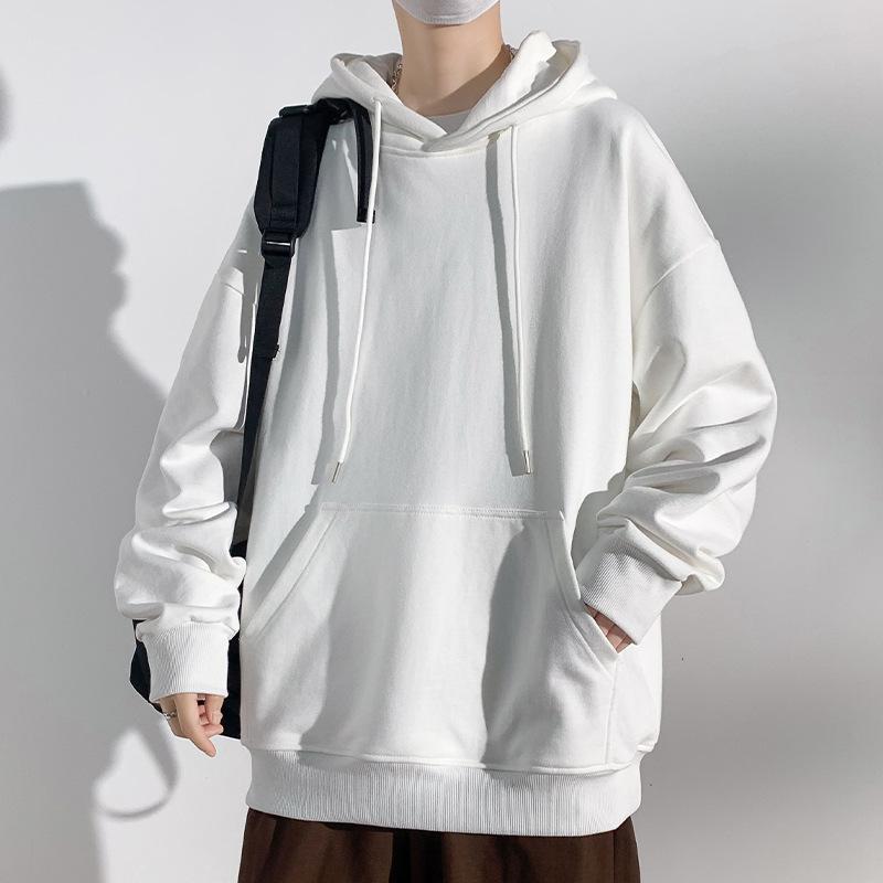 Весна и осень Новый стиль с капюшоном свободная толстовка мужская однотонная универсальная толстовка с капюшоном верхняя куртка