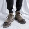 Мода 2024 года, новые мужские рабочие ботинки для улицы, классические мужские ботинки с высоким берцем, качественные замшевые кожаные мужские ботинки, роскошные ботильоны для мужчин