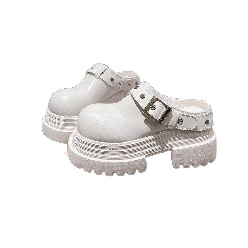 Ретро-тапочки с круглым носком, толстым каблуком, толстой подошвой, на шнуровке, модные маленькие кожаные туфли для женщин 2025 года, весна, новый нишевый повседневный стиль