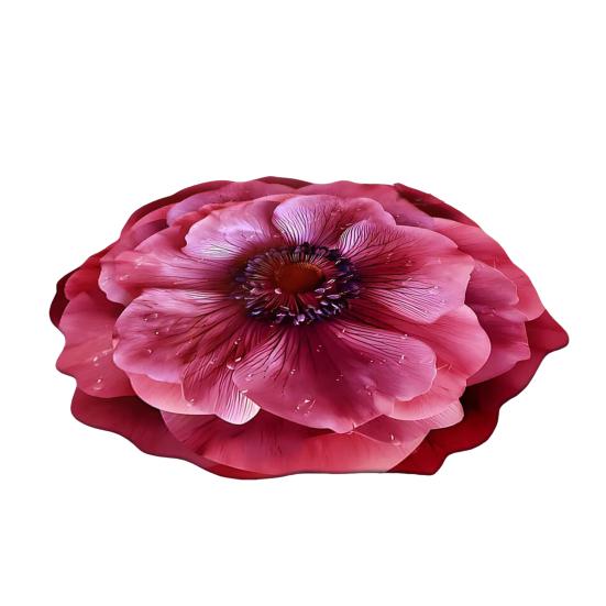 3D Flower Bathroom Rug Anti-Slip Absorbent Floor Mat Realistic Flower Area Rug for Entrance Living Room Bathroom Bedroom