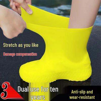 Нескользящие водонепроницаемые бахилы от дождя: Прочный латекс, утолщенный, износостойкий, для мужчин и женщин