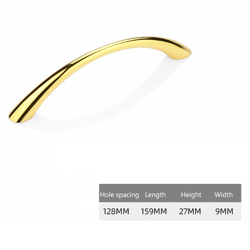 Ручка для двери шкафа из цинкового сплава, простая изогнутая ручка для ящика, многофункциональная ручка для гардероба, обувницы, мебельная фурнитура