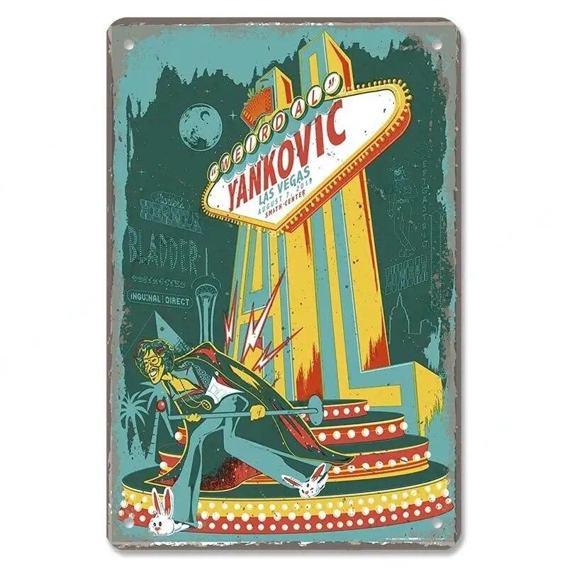 Welcome To Las Vegas Plaque Metal Tin Signs Vintage Decor Nevada Casino Metal Posters Wall Art Decor