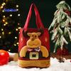 Рождественский подарок Сумочка Портативная ручка Мультфильм 3D Санта-Снеговик Лось Медведь Прочная ткань Многоразовая продуктовая конфета Вечеринка Подарочная сумка