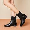 Зимние модные женские ботинки челси 2024 года, зимние теплые зимние ботинки, женские элегантные туфли на толстом каблуке и металлической платформе с удобными ботинками Bota