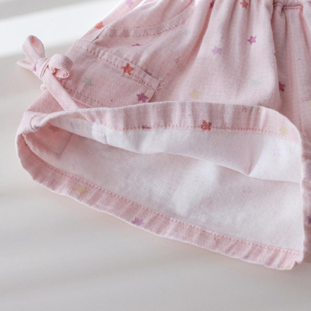 Летние шорты Корейские повседневные шорты для девочек с принтом банта и звезды Летняя одежда Детские шорты