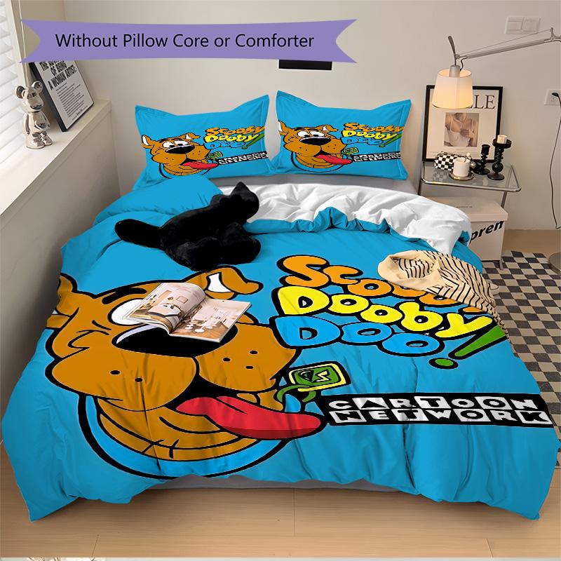 Scoobydoo Mystery Print 3Pcs Bedding Setduvet Cover With 2 Bedropillowcase Home Birthday Gift
