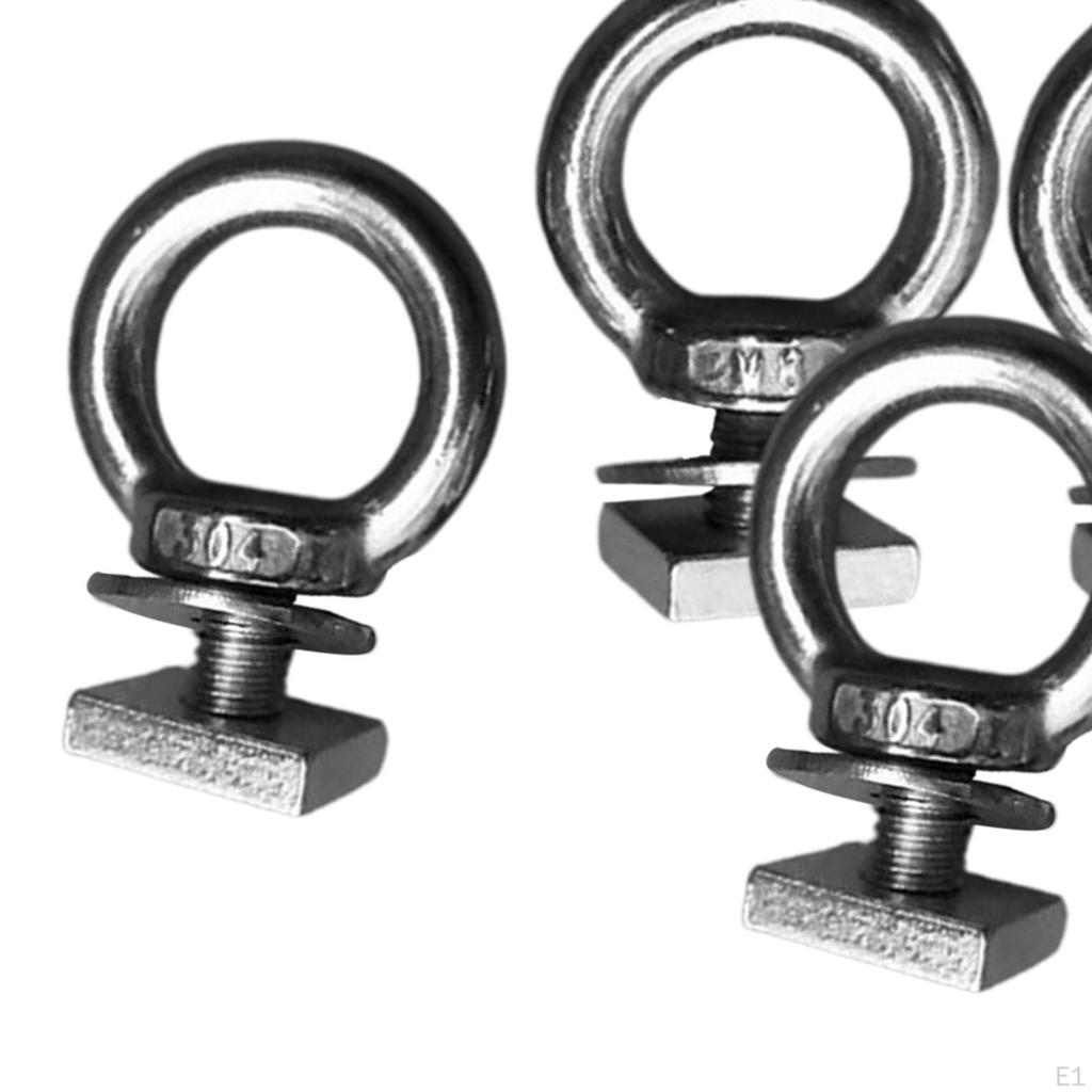 4Pcs Roof Platform Luggage Rack Expansion Screw T Track Mount Tie Down Anchor Vehicle Accessories