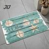Non-slip Household Floor Mats Beach House Entrance Rug, Starfish Shell Welcome Mat, Coastal Waterproof Outdoor Patio Bathroom Door Mat for Front Decor