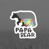 Autism Papa Bear Vinyl Decal Sticker - Car Truck Van SUV Window Wall Cup Laptop - 3 Inch Decal - MKS1454