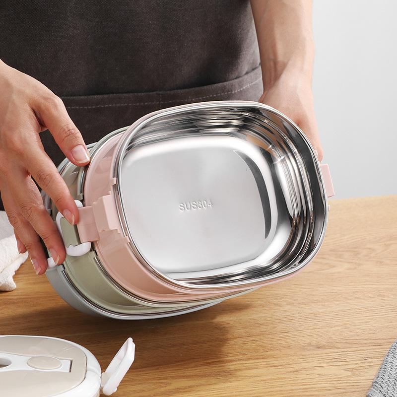 Коробка из нержавеющей стали, изолированный термоконтейнер для еды, коробка для студентов, детей, работы