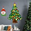 Felt Christmas Tree for Toddlers DIY Xmas Tree Set with Ornaments Indoor Christmas Door Wall Hanging Decorations Xmas Activities Gifts for Kids