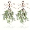 2pcs Classic Style Artificial Mistletoe Garland No Electricity Required Featherless Ideal For Christmas Tree Fireplace Cloak Decoration Perfect