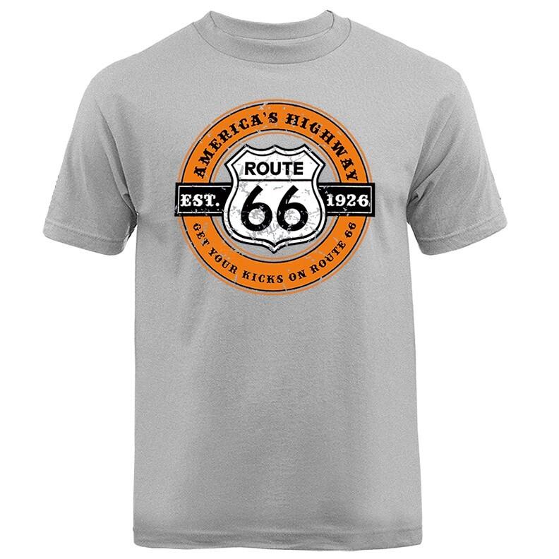 Футболка с графическим принтом Route 66 America's Highway Унисекс