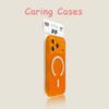 For iPhone 17 Pro Max Case Clear White Magnetic Light-Sand Matte Shockproof Anti-Slip Edge Couple Cover