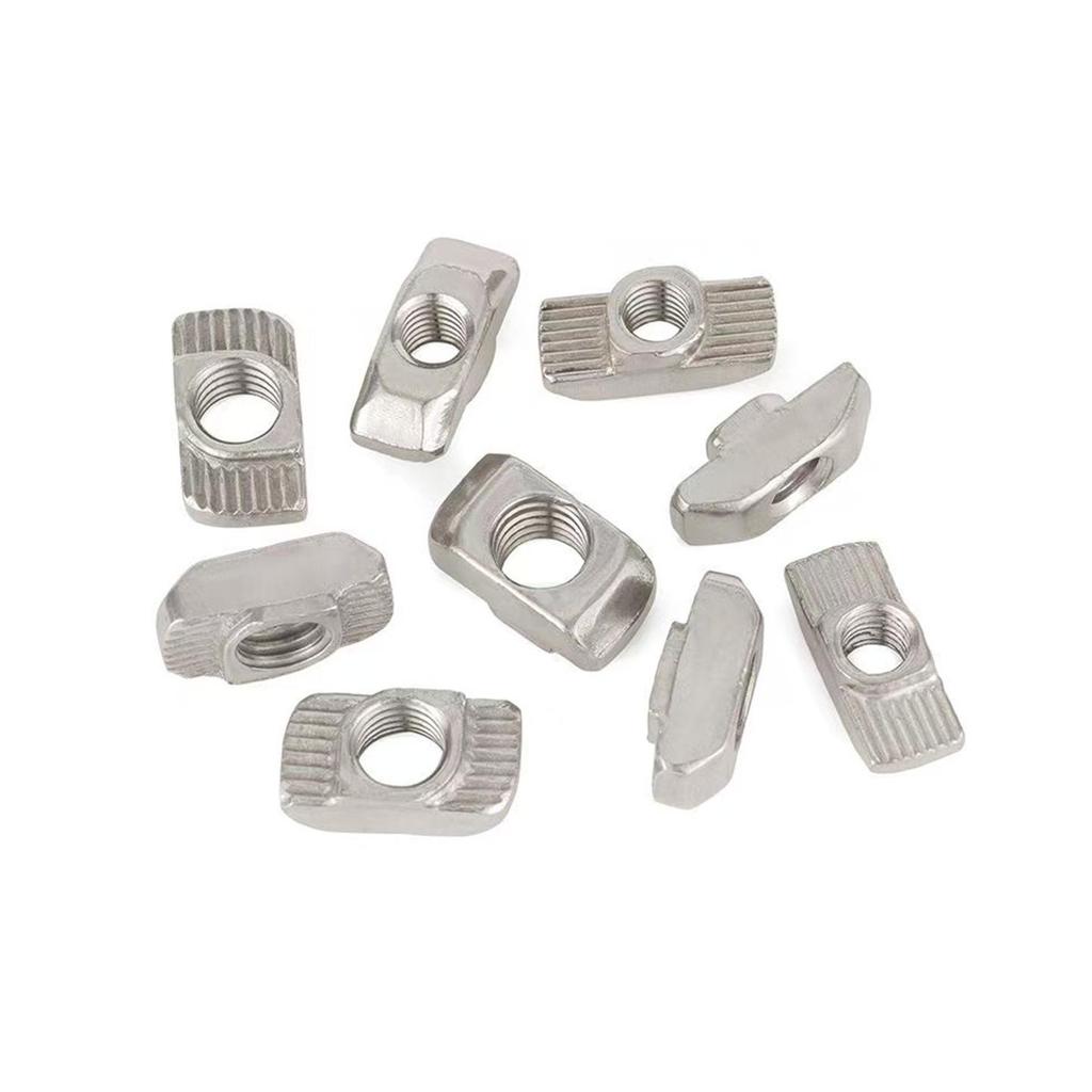 European Standard T-Slot Aluminum Profile Nuts: Wing Nuts M3-M8, Types 20/30/40/45.