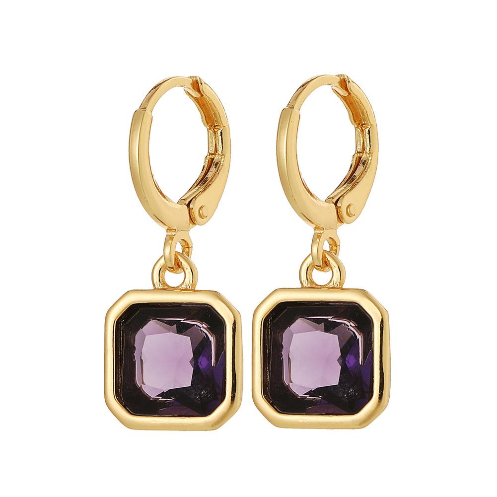 Квадратные серьги-капли с цирконом, новые женские модные украшения, серьги-гвоздики с дикой индивидуальностью