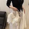Casual Vacation Sweet Wind Tote Bag Simple Trend Fairy Women Shoulder Bag Niche Lace Messenger Bag