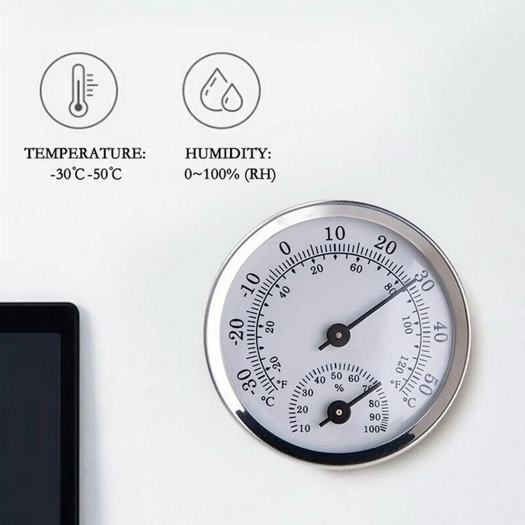 Dual Display Electronic Thermometer Hygrometer - Analog & Digital for Indoor Climate Control