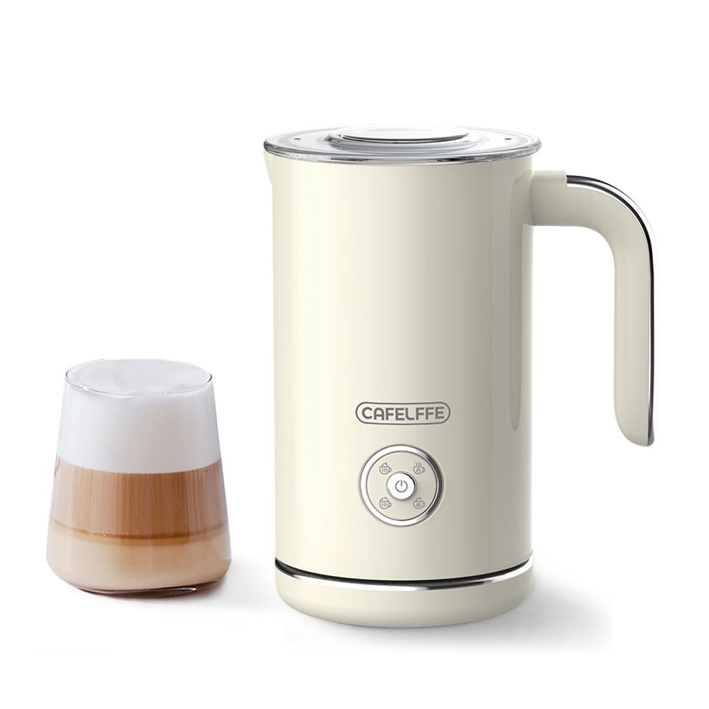 4-in-1 Electric Milk Frother One Click Operation Cold Hot and Heating Brew Auto Shut Off Double