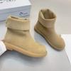 Женские ботильоны для снега из замши, повседневные, уютные, для ходьбы, теплые, женские, 2025, осенне-зимняя мода, плоские ботинки, zapatillas mujer