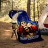 1PC Custom Name Ladybugs Moon flannel blanket versatile,all-season throw suitable for the living room,bedroom,camping,travel,and gift