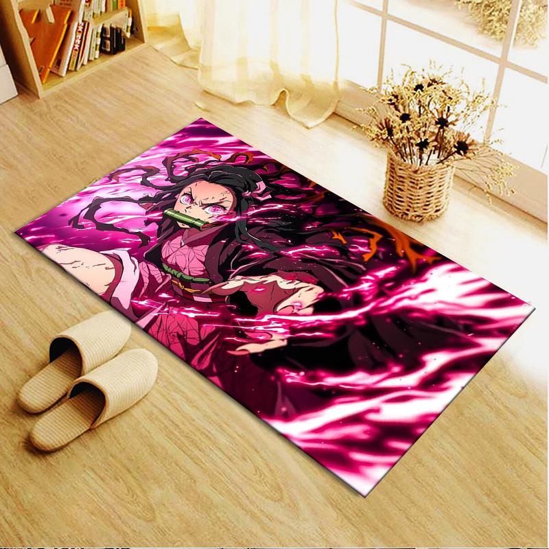 Nezuko Carpet Rug for Living Room Bedroom Home Sofa Decoration,Kids play Non-slip Floor Mat